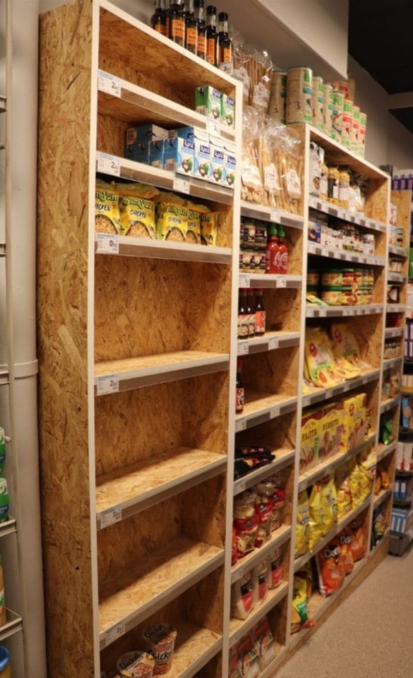 MEUBLE RAYON sur mesure en bois OSB pour petits espaces